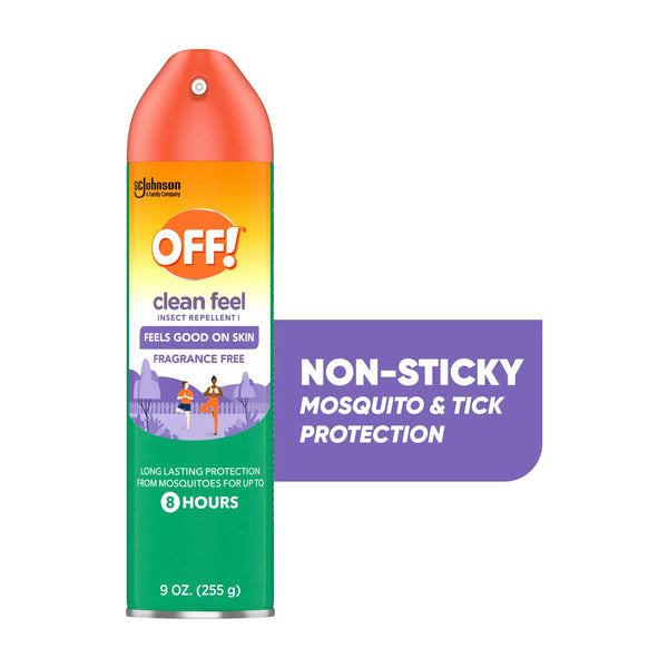 Clean Feel  Mosquito Repellent Aerosol Bug Spray - 1 pack - 9 oz per pack - plus 3 My Outlet Mall Resealable Storage Pouches