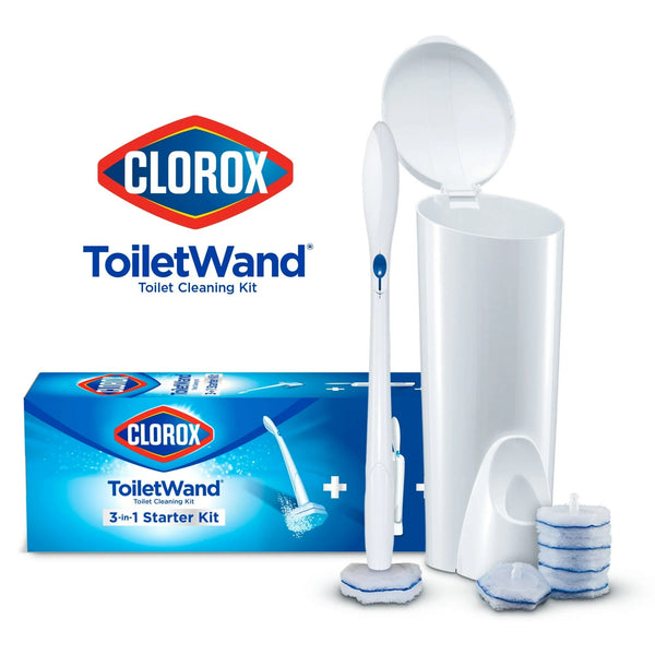 ToiletWand Disposable Toilet Bowl Brush Cleaner System - 1 pack - plus 3 My Outlet Mall Resealable Storage Pouches