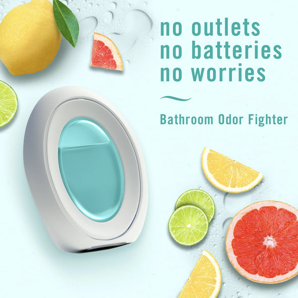 Bathroom Air Freshener, Small Spaces Odor Fighter, Citrus Breeze, 2 Count - 1 pack - plus 3 My Outlet Mall Resealable Storage Pouches