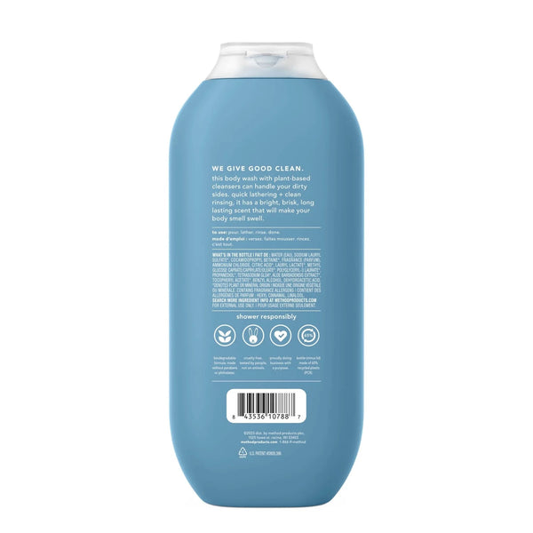 Men Body Wash, Glacier + Granite - 2 packs - 18 oz per pack - plus 3 My Outlet Mall Resealable Storage Pouches