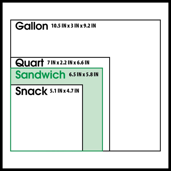 Fresh Seal Double Zipper Sandwich Bags - 1 pack - 100 Count per pack - plus 3 My Outlet Mall Resealable Storage Pouches