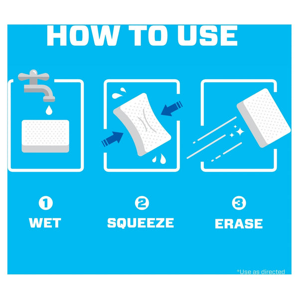 Magic Eraser Original, Cleaning Pads with Durafoam - 1 pack -  6 count per pack - plus 3 My Outlet Mall Resealable Storage Pouches