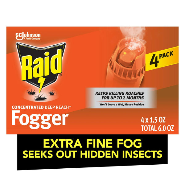 Concentrated Deep Reach Roach Insect Killer & Fogger - 3 packs - 4 Count - plus 3 My Outlet Mall Resealable Storage Pouches