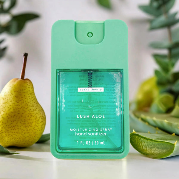 Hand Sanitizer Spray, Lush Aloe - 1 pack - 1fl oz per pack - plus 3 My Outlet Mall Resealable Storage Pouches