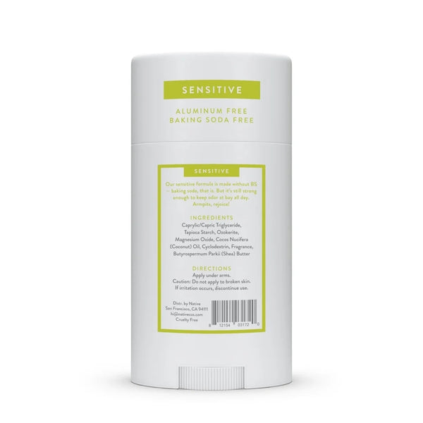 Deodorant, Sensitive, Aluminum Free, Aloe & Green Tea, for Women and Men - 2 packs - 2.65 oz per pack - plus 3 My Outlet Mall Resealable Storage Pouches
