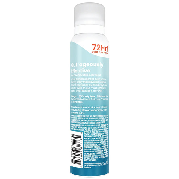 Whole Body Deodorant for Women, Spray Deodorant, Aluminum Free, Unscented - 1 pack - 3.6 oz per pack - plus 3 My Outlet Mall Resealable Storage Pouches