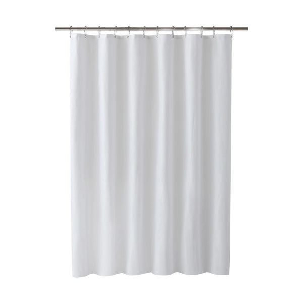 Waterproof Fabric Shower Curtain, Durable Fabric, Weighted Magnets - 72" x 72", White - 2 packs - plus 3 My Outlet Mall Resealable Storage Pouches