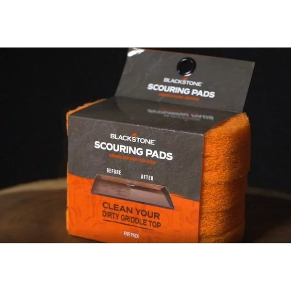 Heavy-Duty Griddle Scouring Pads in Orange - 1 pack - 5 count per pack - plus 3 My Outlet Mall Resealable Storage Pouches