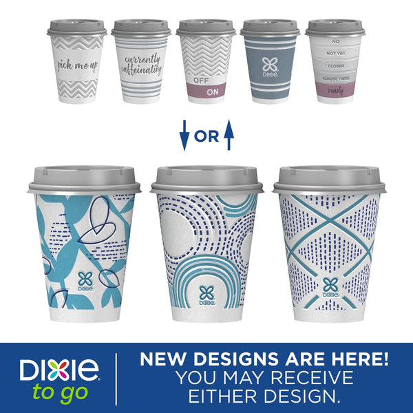To Go Disposable Paper Cups, 12 oz, Multi-Color - 2 packs - 20 Count per pack - plus 3 My Outlet Mall Resealable Storage Pouches