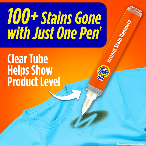 To Go Instant Laundry Stain Remover Pen and Spot Cleaner, Travel and Pocket Size Stain Stick - 1 pack - 0.33 fl oz per pack - plus 3 My Outlet Mall Resealable Storage Pouches