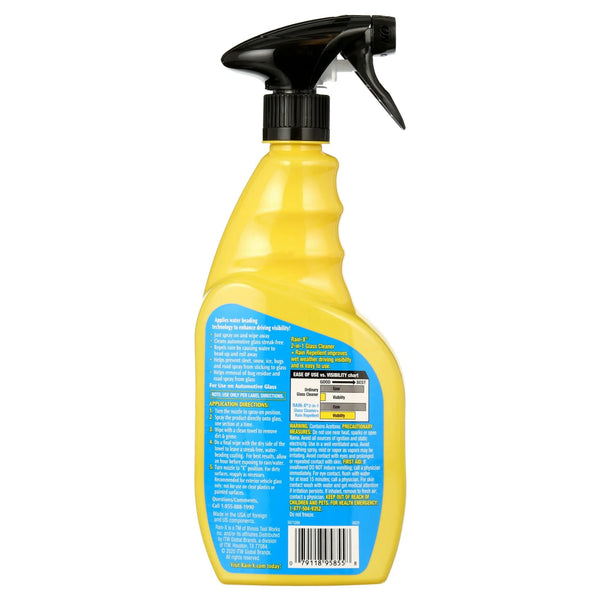 Glass Cleaner + Rain Repellent - 2 packs - 23 oz per pack - plus 3 My Outlet Mall Resealable Storage Pouches