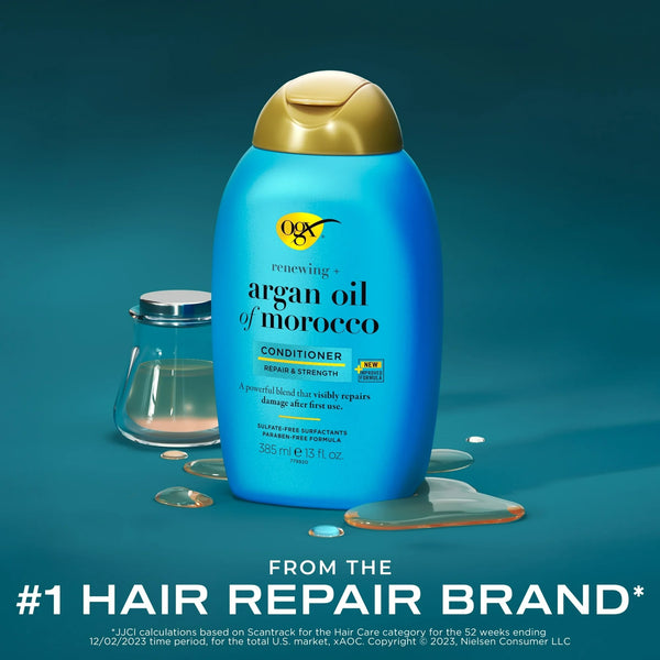 Renewing + Argan Oil of Morocco Nourishing Daily Conditioner - 2 packs - 13Fl oz per pack - plus 3 My Outlet Mall Resealable Storage Pouches