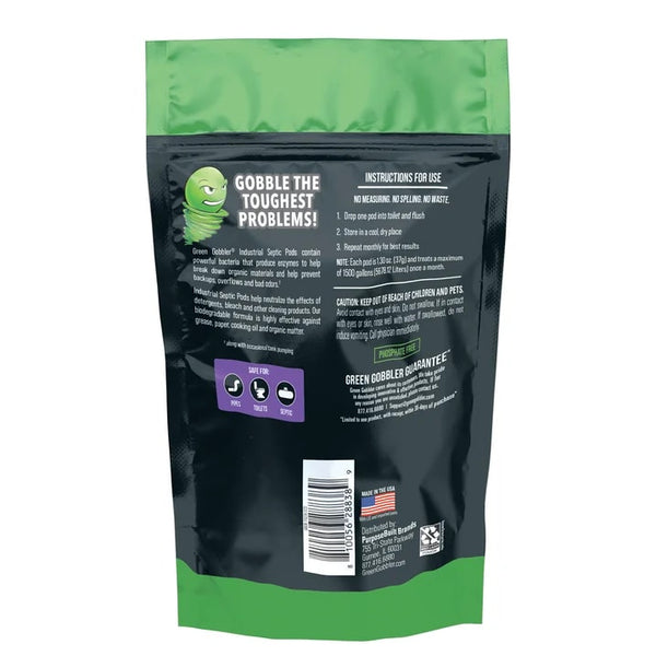 Industrial Strength Septic Tank Treatment Pods - 1 pack - 4 count per pack - plus 3 My Outlet Mall Resealable Storage Pouches