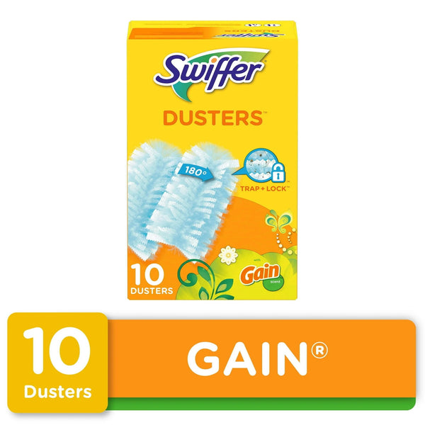 Dusters Refill for Cleaning, Feather & Microfiber Duster Alternative, Gain - 2 packs - 10 count per pack plus 3 My Outlet Mall Resealable Storage Pouches