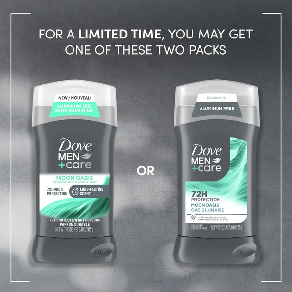 Men+Care Deodorant for Men Moon Oasis Aluminum-Free - 1 pack - 3 oz per pack - plus 3 My Outlet Mall Resealable Storage Pouches