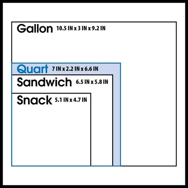 Freezer Guard Slider Zipper Bags, Quart Freezer - 3 packs - 50 Count per pack - plus 3 My Outlet Mall Resealable Storage Pouches
