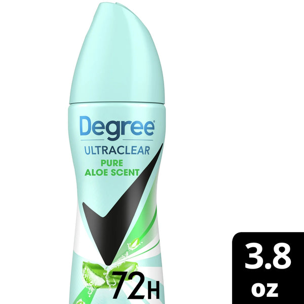 Ultra Clear Antiperspirant Deodorant Spray for Women Aloe Scent with Anti White Marks - 3 packs - 3.8 oz per pack - plus 3 My Outlet Mall Resealable Storage Pouches