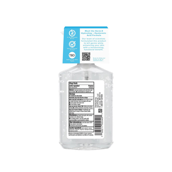 Hand Sanitizer, Hydrating with Hyaluronic Acid, Pump Bottle- 3 packs - 8 fl oz per pack - plus 3 My Outlet Mall Resealable Storage Pouches