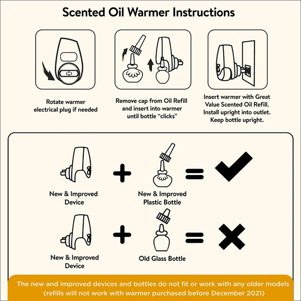 Scented Oil Refills, Hawaiian, 0.67 oz - 1 pack - 5 count per pack - plus 3 My Outlet Mall Resealable Storage Pouches