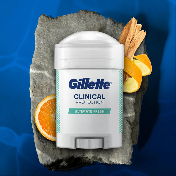 Antiperspirant Deodorant for Men, Clinical Soft Solid, Ultimate Fresh, 72 Hr. Sweat Protection - 1 pack - 2.6 oz per pack - plus 3 My Outlet Mall Resealable Storage Pouches