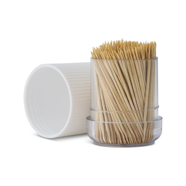 Natural Bamboo Toothpicks 300-Piece - 1 pack - plus 3 My Outlet Mall Resealable Storage Pouches
