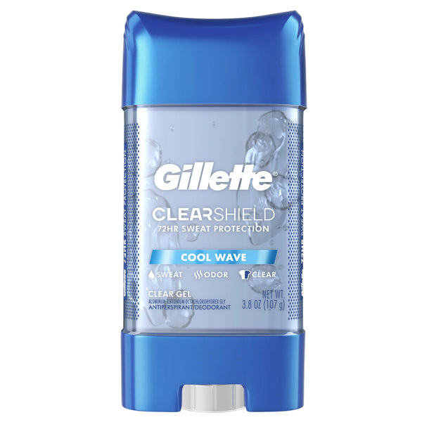 Cool Wave Clear Gel Men's Antiperspirant and Deodorant - 1 pack - 3.8 oz per pack - plus 3 My Outlet Mall Resealable Storage Pouches