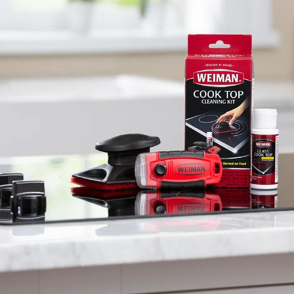 5-In-1 Cook Top Complete Cleaning Kit, includes Cream, Scrubbing Pad, and Scraper Tool - 2 packs - plus 3 My Outlet Mall Resealable Storage Pouches