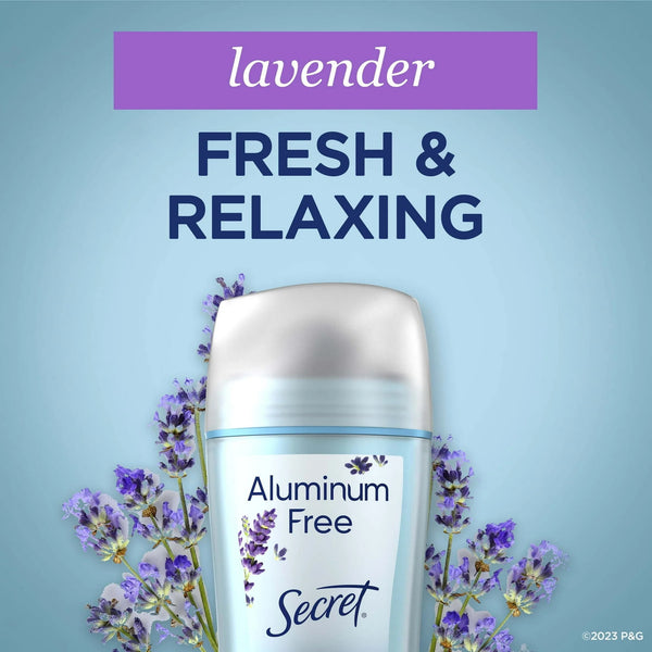 Aluminum Free Deodorant for Women, Lavender - 1 pack - 2.4 oz per pack - plus 3 My Outlet Mall Resealable Storage Pouches