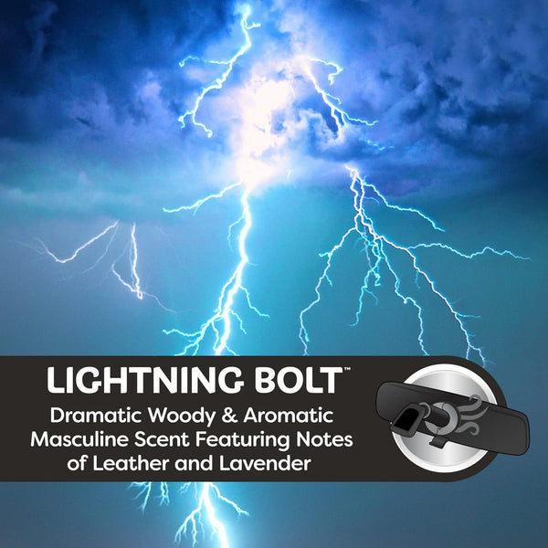 Air Freshener Lightning Bolt Scent, 4 Count - 1 pack - plus 3 My Outlet Mall Resealable Storage Pouches