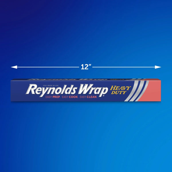 Heavy Duty Aluminum Foil, 12 Inch Width - 2 packs -  50 square feet per pack - plus 3 My Outlet Mall Resealable Storage Pouches