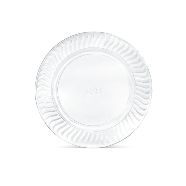Crystal Premium Plastic Dinner Plates, 10", Clear - 2 packs - 20 Count per pack - plus 3 My Outlet Mall Resealable Storage Pouches