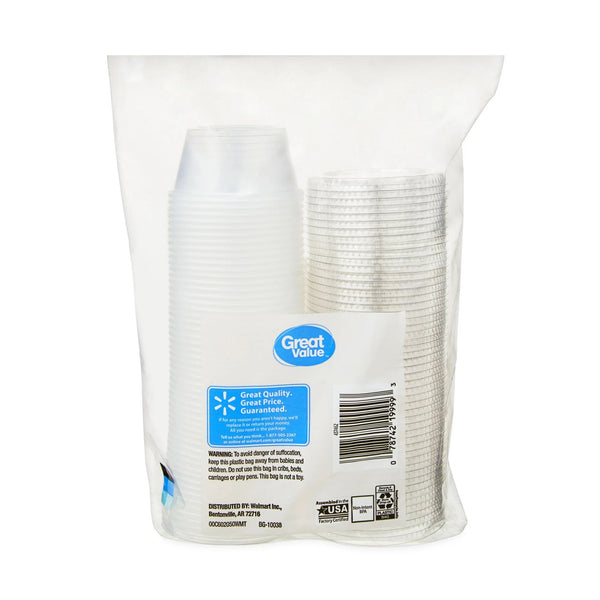 Everyday Disposable Plastic Cups, Clear, 2 oz - 2 packs - 50 Count per pack - plus 3 My Outlet Mall Resealable Storage Pouches