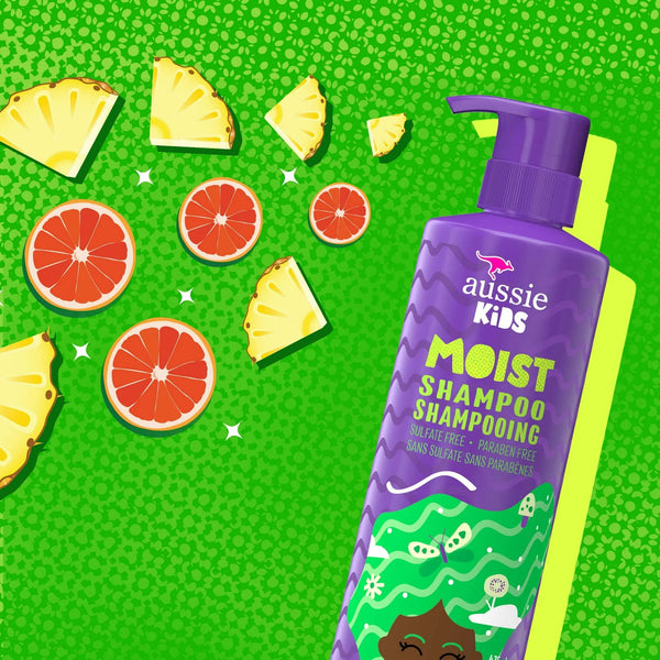 Kids Moist Sulfate Shampoo - 2 packs - 16Fl oz per pack - plus 3 My Outlet Mall Resealable Storage Pouches