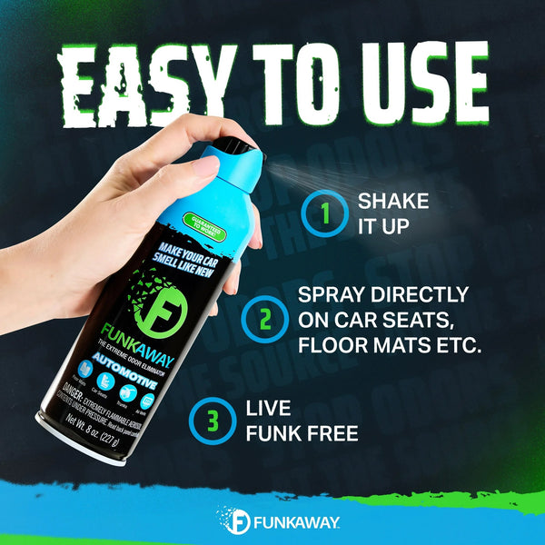 Automotive Aerosol Spray, Extreme Odor Eliminator, Makes Your Car Smell New Again - 1 pack - 8 oz per pack - plus 3 My Outlet Mall Resealable Storage Pouches