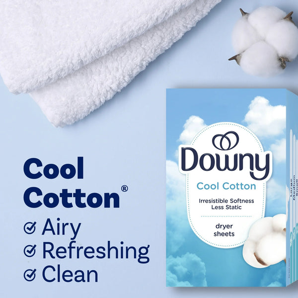 Fabric Softener Dryer Sheets, Cool Cotton Scent - 2 packs - 240 Count - plus 3 My Outlet Mall Resealable Storage Pouches