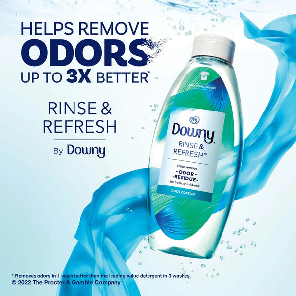 Rinse & Refresh Laundry Odor Remover and Fabric Softener, Cool Cotton -1 pack - 16 oz per pack - plus 3 My Outlet Mall Resealable Storage Pouches