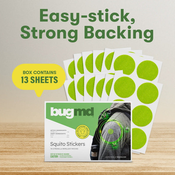 Squito Stickers for Adults, Citronella-Based Mosquito Repellent Patches - 1 pack - plus 3 My Outlet Mall Resealable Storage Pouches