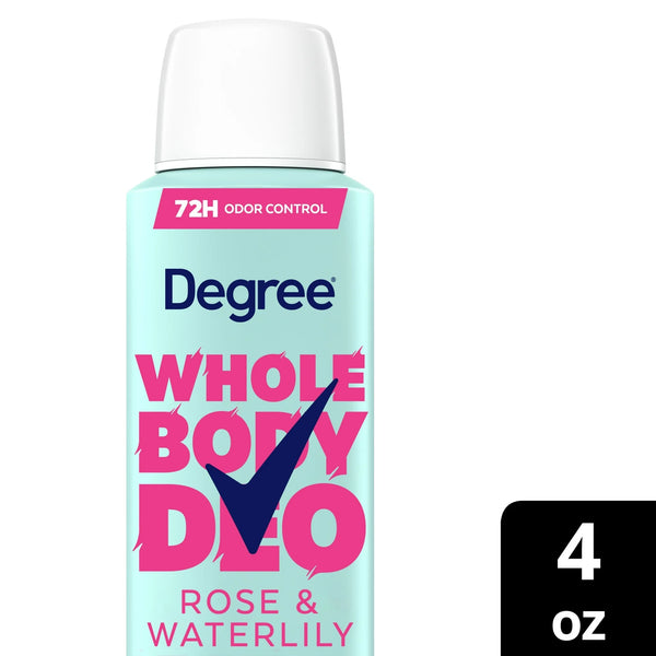 Women Whole Body Deodorant Spray for Women Rose & Waterlily Scent Aluminum Free - 3 packs - 4 oz per pack - plus 3 My Outlet Mall Resealable Storage Pouches