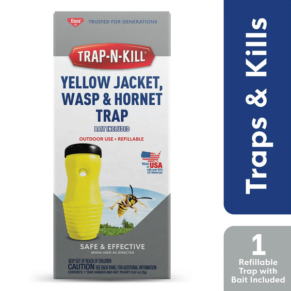 Trap N Kill Yellow Jacket Hornet and Wasp Trap with Bait - 1 pack - plus 3 My Outlet Mall Resealable Storage Pouches