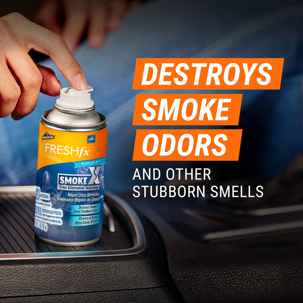 Fresh fx Smoke X Rapid Odor Eliminator Car Air Freshener Fogger Midnight Air Scent - 1 pack - 2 oz per pack - plus 3 My Outlet Mall Resealable Storage Pouches