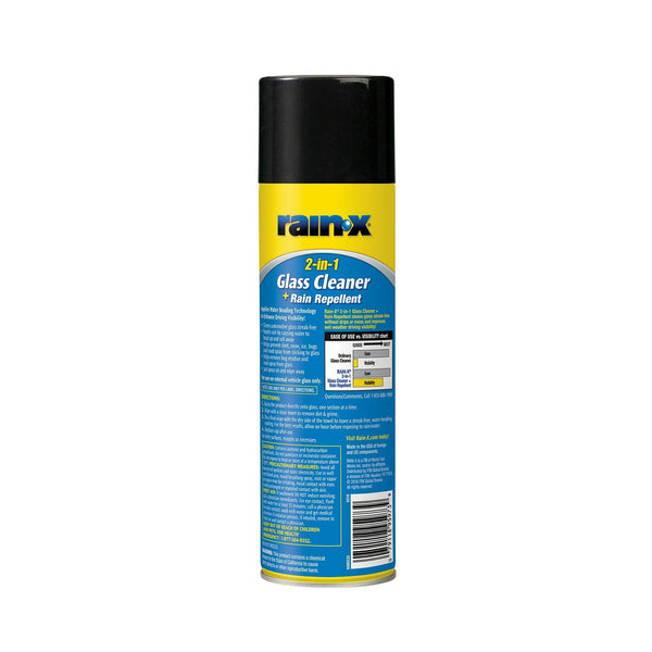2 in 1 Glass Cleaner and Rain Repellent, Aerosol - 2 packs - 18 oz per pack - plus 3 My Outlet Mall Resealable Storage Pouches