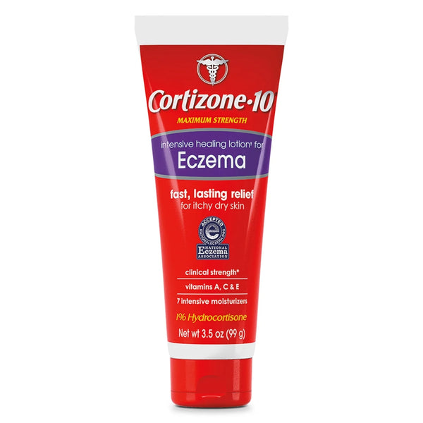 Intensive Healing Eczema Lotion - 3 packs - 3.5 oz per pack - plus 3 My Outlet Mall Resealable Storage Pouches