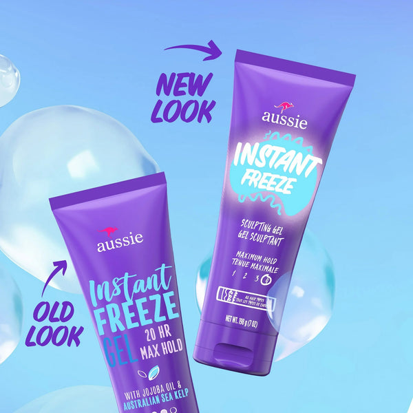 Instant Freeze Sculpting Hair Gel for Curly Hair, Straight Hair, and Wavy Hair, Unisex - 1 pack - 7 oz per pack - plus 3 My Outlet Mall Resealable Storage Pouches