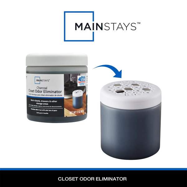 Charcoal Closet Odor Eliminator, Fragrance Free -  1 pack - 17 oz per pack plus 3 My Outlet Mall Resealable Storage Pouches