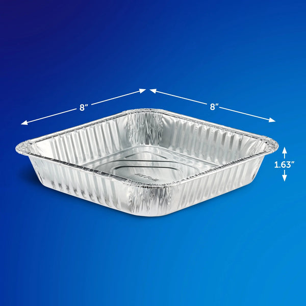 Cake Pans with Lids, 8x8 Inch - 1 pack - 3 Count per pack - plus 3 My Outlet Mall Resealable Storage Pouches