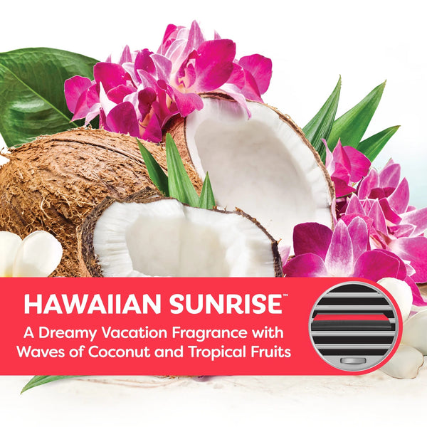 Contour Vent Stick Car Air Freshener Hawaiian Sunrise Scent, 4 Count - 1 pack - plus 3 My Outlet Mall Resealable Storage Pouches