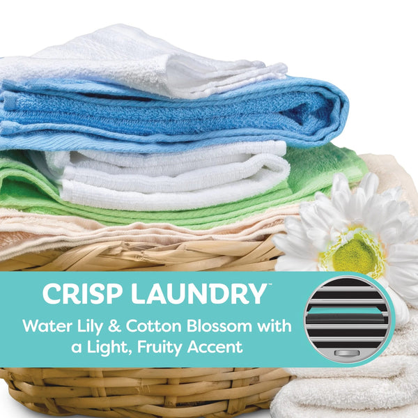 Contour Vent Stick Car Air Freshener Crisp Laundry Scent, 4 Count - 1 pack - plus 3 My Outlet Mall Resealable Storage Pouches