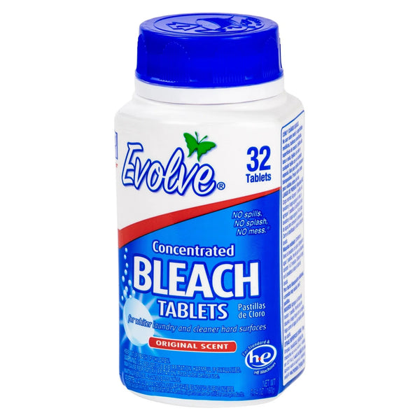 Bleach Tablets, Ultra Concentrated, Original Scent - 1 pack - 32 Count - plus 3 My Outlet Mall Resealable Storage Pouches