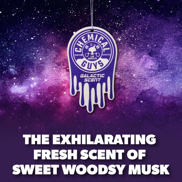 Hanging Air Freshener, Galactic Scent - 2 packs - 3 count per pack - plus 3 My Outlet Mall Resealable Storage Pouches