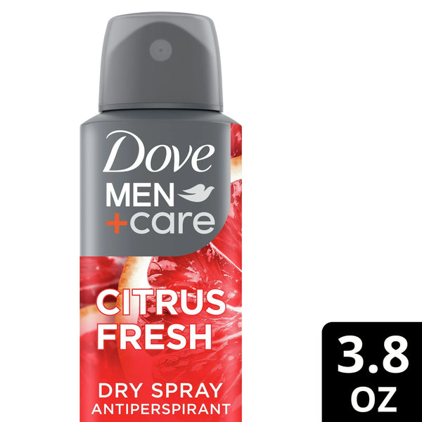 Men+Care Dry Spray for Men Citrus Zest & Sage with a Plant-based Moisturizer - 2 packs - 3.8 oz per pack - plus 3 My Outlet Mall Resealable Storage Pouches